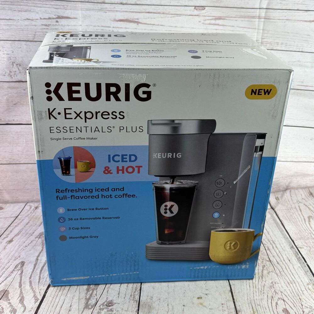 Keurig K Iced Essentials Gray Hot Iced K Cup Coffee Maker Reusable Tumbler